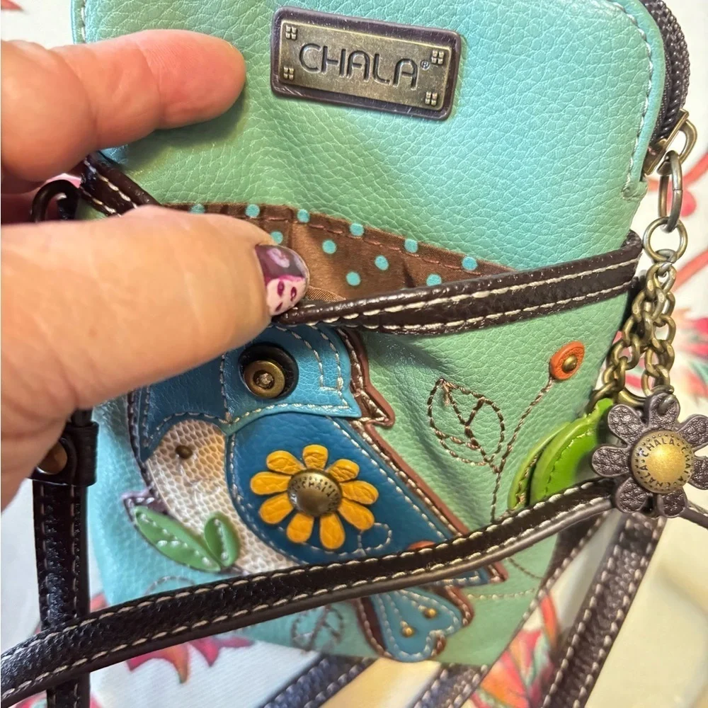 Chala bluebird Cellphone Xbody Turquoise Synthetic